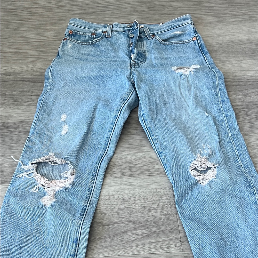 Levi's Light Blue Denim with Brown Patch